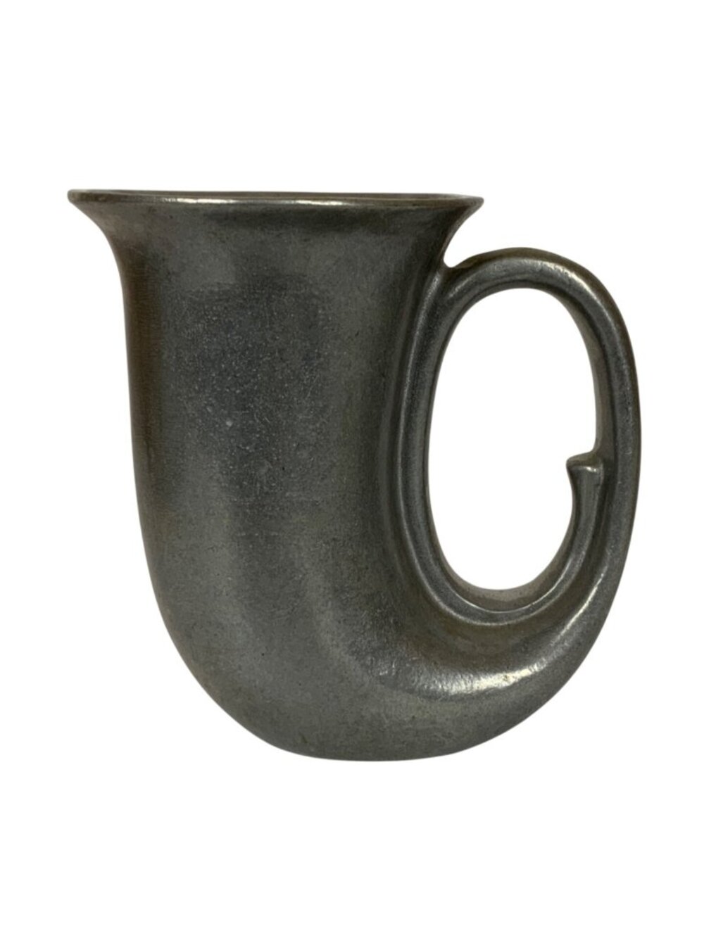 Wilton Armetale Plough Tavern Horn Shaped Mug Tankard Glossy Pewter Vintage
